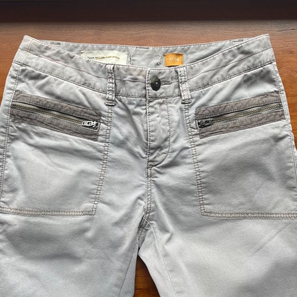 Pilcro and the Letterpress Moto Zip Tan Skinny Pants Size 4 - Picture 3 of 10